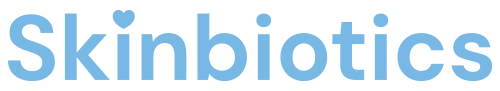Skinbiotics logo, blue